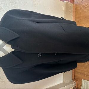 Men's Black Wool Coat Ashford & Reede